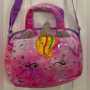 Unicorn Plush Pink & Purple Crossbody/Purse NWOT